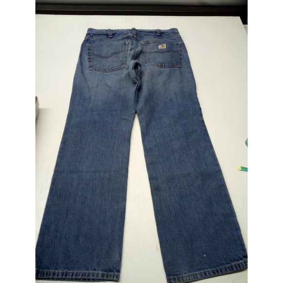 Carhartt Men's Casual Modern Relaxed Straight Light Wash Work Jeans Size 32x30 - Picture 5 of 6